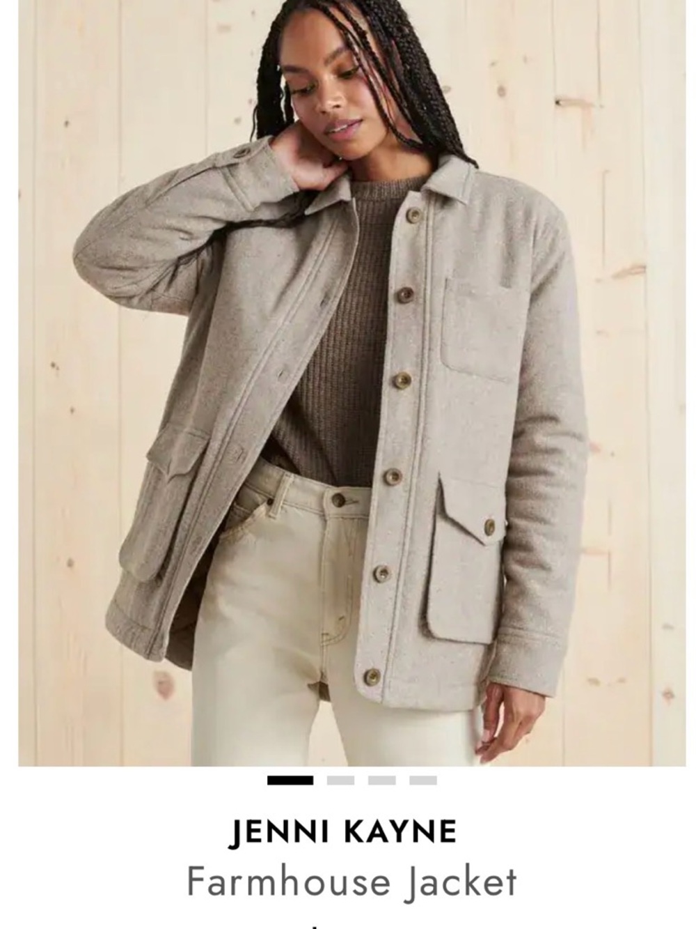 Jenni Kayne Women's Ash Farmhouse Jacket size S NWT